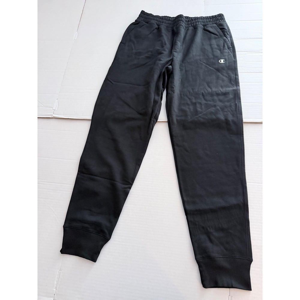 Champion Originals Mens Black Fleece Jogger Sweatpants Size Large C Logo